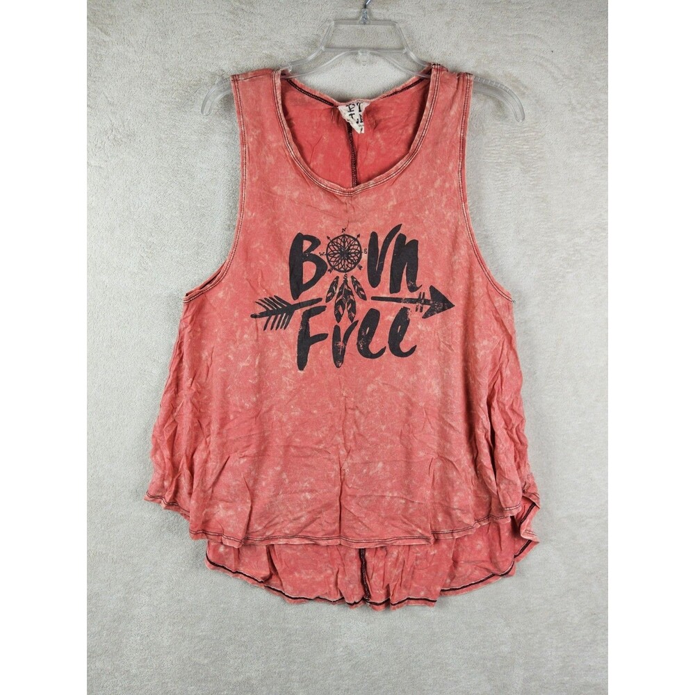 PPLA Women's Sleeveless Born Free Hi Lo Tank Top Size M